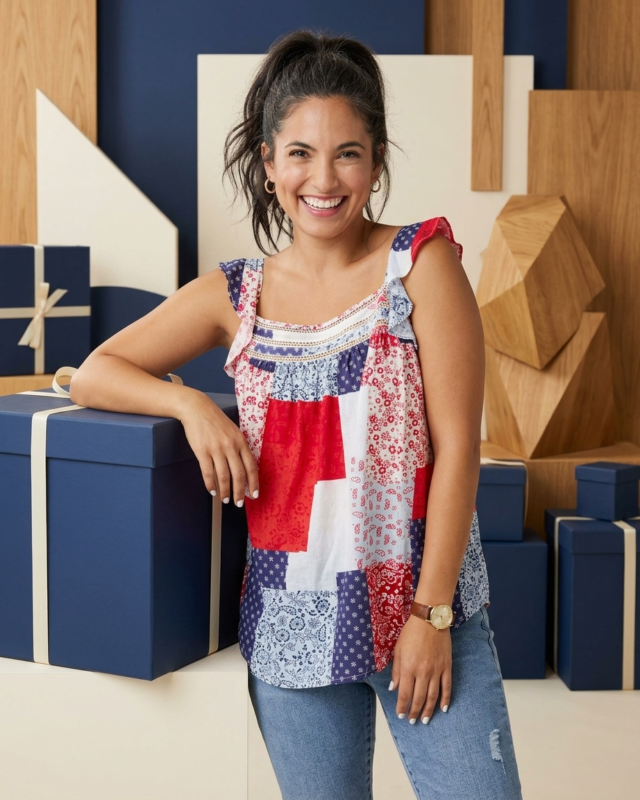 Cropped Floral Top - Image 2