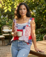 Cropped Floral Top - Image 3