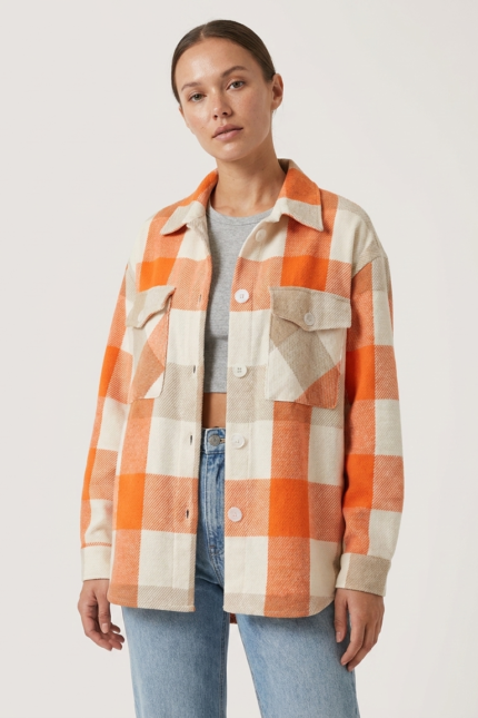 Plaid Flannel Shirt Jacket - Image 2