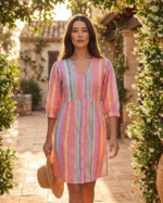 Rainbow Stripe Midi Dress - Image 3